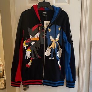 Sonic The Hedgehog Sonic & Shadow Split Hoodie